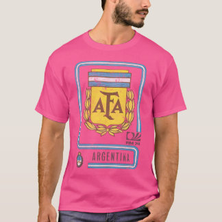 Argentinien 70er Vintager Fußball-Design im verbla T-Shirt