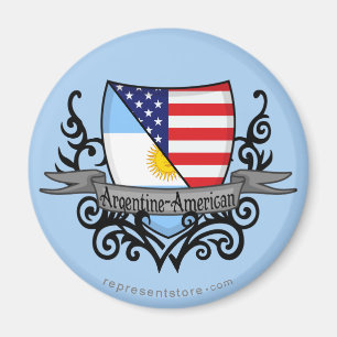 Argentinien-Amerikanische Schild-Flagge Magnet