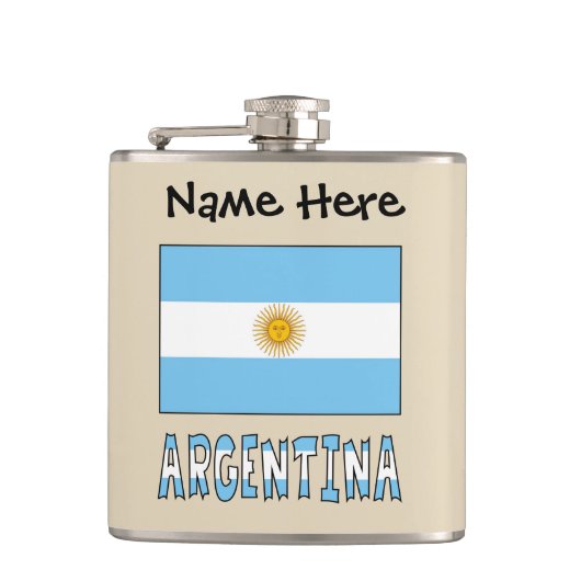Argentinien Argentinien-Flagge Personalisierter Te Flachmann (Vorderseite)