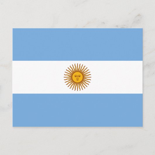 Argentinien (Argentinier) Flag Postkarte (Vorderseite)
