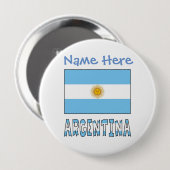 Argentinien - Argentinische Flagge - Blaue Persona Button (Vorne & Hinten)