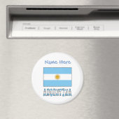 Argentinien - Argentinische Flagge - Blaue Persona Magnet (In Situ (Geschirrspüler))
