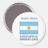 Argentinien - Argentinische Flagge - Blaue Persona Magnet (Vorderseite/Rückseite)