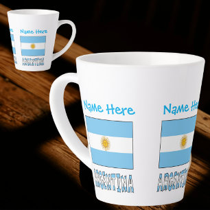Argentinien - Argentinische Flagge - Blaue Persona Milchtasse