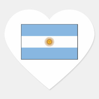 Argentinien - argentinische Flagge Herz-Aufkleber