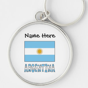 Argentinien Argentinische Flagge Personalisiert Schlüsselanhänger