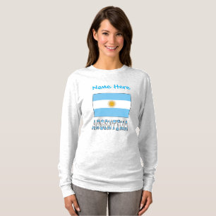 Argentinien Argentinische Flagge Personalisiertes  T-Shirt
