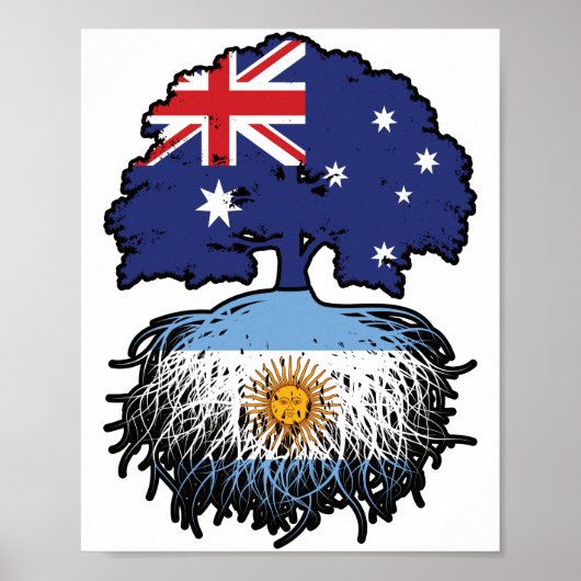 Argentinien Argentinischer Australischer Tree Root Poster (Vorne)