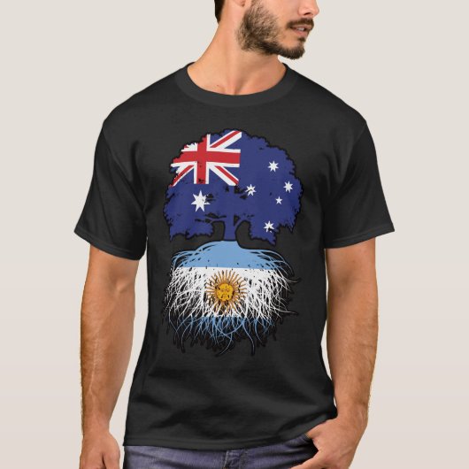 Argentinien Argentinischer Australischer Tree Root T-Shirt (Vorderseite)