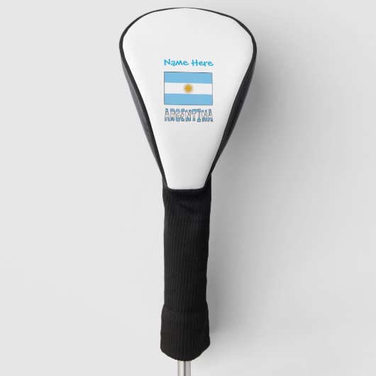 Argentinien Argentinischer Flaggenstaat Personalis Golf Headcover (Vorderseite)