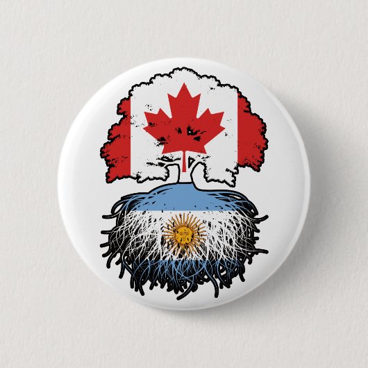 Argentinien Argentinischer Kanadier Tree Roots Button (Vorderseite)
