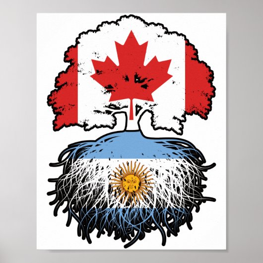 Argentinien Argentinischer Kanadier Tree Roots Poster (Vorne)