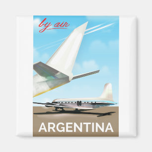 Argentinien "Auf dem Luftweg" Vintage-Flugposter Magnet