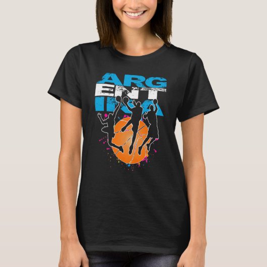 Argentinien Basketball Basketball Basketballer Spo T-Shirt (Vorderseite)