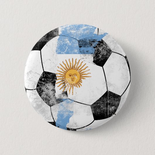 Argentinien beunruhigte Fußball Button (Vorderseite)