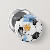Argentinien beunruhigte Fußball Button (Vorne & Hinten)