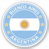 Argentinien, Buenos Aires Aufkleber (Vorderseite)