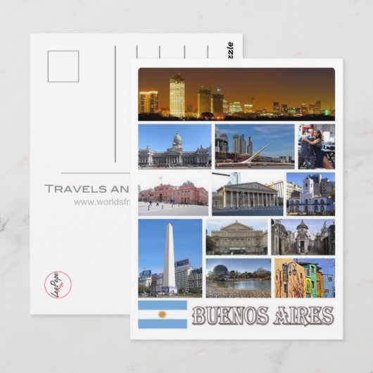 Argentinien - Buenos Aires - Postkarte (Vorne/Hinten)