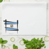 Argentinien-Bürsten-Flagge Geschirrtuch (Gefaltet)