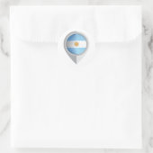 Argentinien Button Location Flag Runder Aufkleber (Tasche)