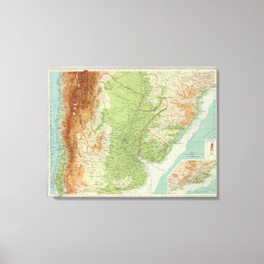 Argentinien, Chile Leinwanddruck (Vorderseite)