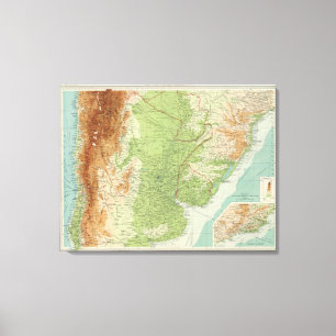 Argentinien, Chile Leinwanddruck