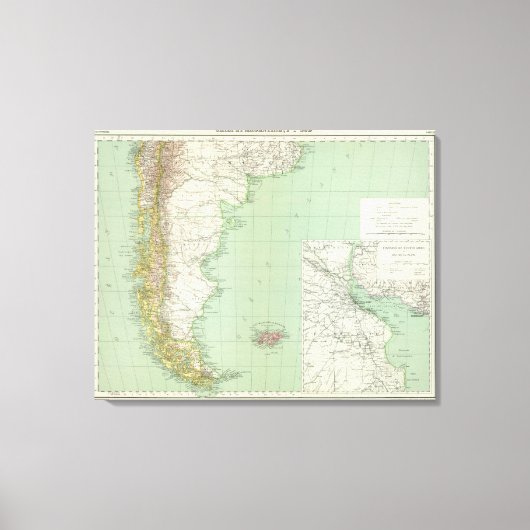 Argentinien, Chile Leinwanddruck (Vorderseite)