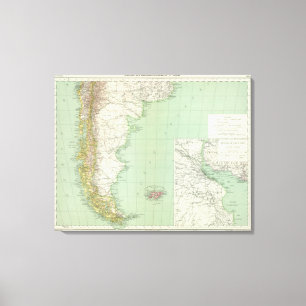 Argentinien, Chile Leinwanddruck