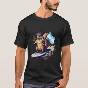 Argentinien Eichhörnchen Surft auf argentinischen T-Shirt