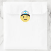 Argentinien Emoji Baseball Hat Runder Aufkleber (Tasche)
