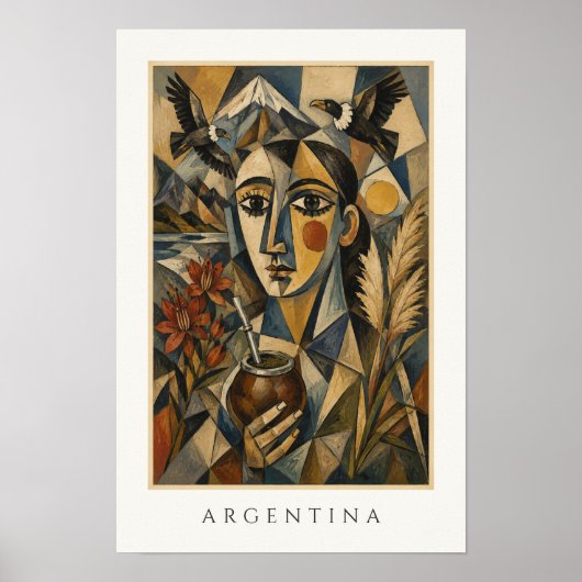 Argentinien-Erbe-Kunst | Südamerika-Reise Poster (Vorne)