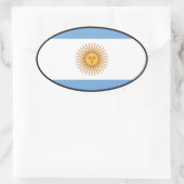 Argentinien-Euro-Sticker Ovaler Aufkleber (Tasche)