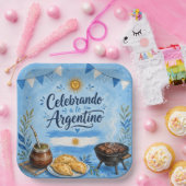 Argentinien-Feierparty Pappteller (Party)
