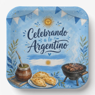 Argentinien-Feierparty Pappteller