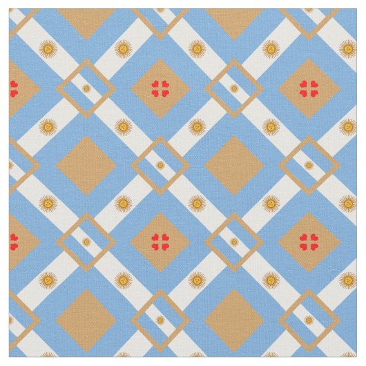 Argentinien Flag & Argentina Trendy Fabric mode Stoff (Nahaufnahme)