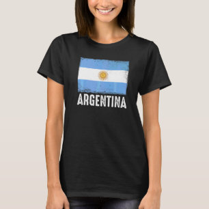 Argentinien Flag Football Vintage Fan Fußballmanns T-Shirt