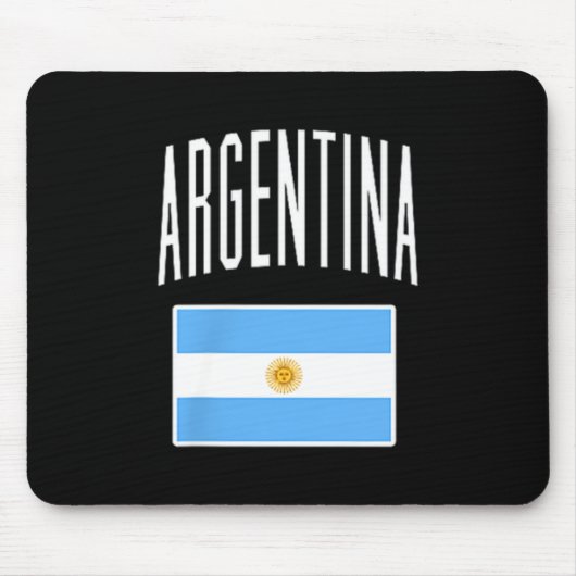 Argentinien-Flagge argentinischer Fußball-Fan Männ Mousepad (Vorne)