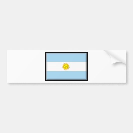 Argentinien-Flagge Autoaufkleber (Vorne)