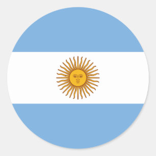 Argentinien-Flagge - Bandera Argentinien Runder Aufkleber