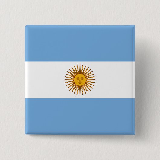 Argentinien-Flagge Button (Vorderseite)