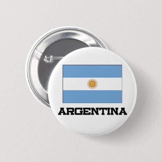 Argentinien-Flagge Button (Vorne & Hinten)