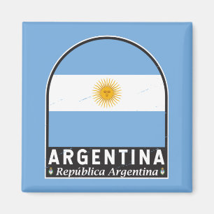 Argentinien-Flagge-Emblem abgenutzt Vintage Magnet