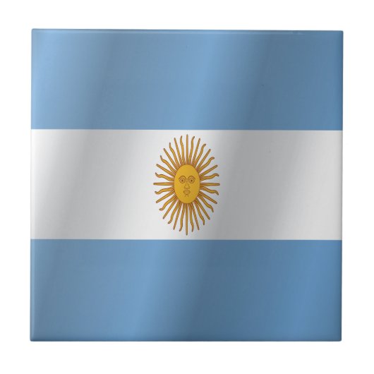 Argentinien-Flagge Fliese (Vorderseite)