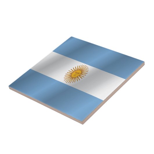 Argentinien-Flagge Fliese (Seite)