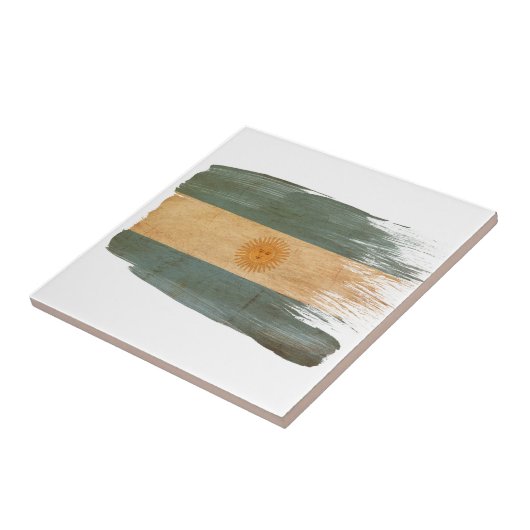 Argentinien-Flagge Fliese (Seite)