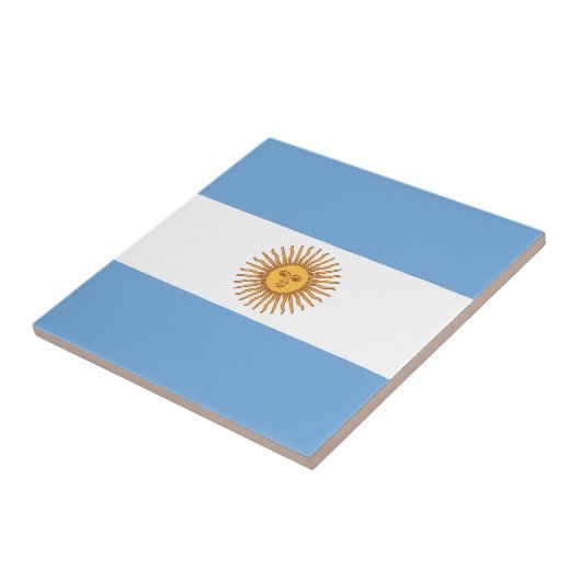 Argentinien-Flagge Fliese (Seite)