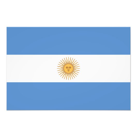 Argentinien-Flagge Fotodruck (Vorne)