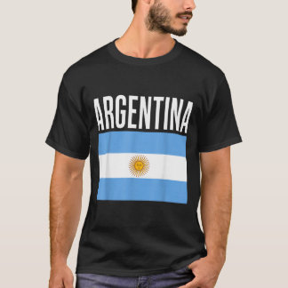 Argentinien-Flagge Fußballfan Himmelblau Weiß Nati T-Shirt