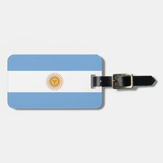 Argentinien-Flagge Gepäckanhänger (Vorderseite horizontal)