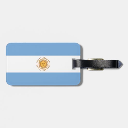 Argentinien-Flagge Gepäckanhänger (Rückseite horizontal)